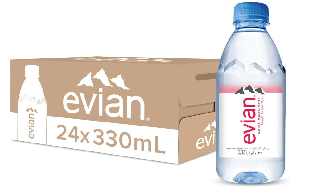 EVIAN MINERAL WATER 24 x 330 ML